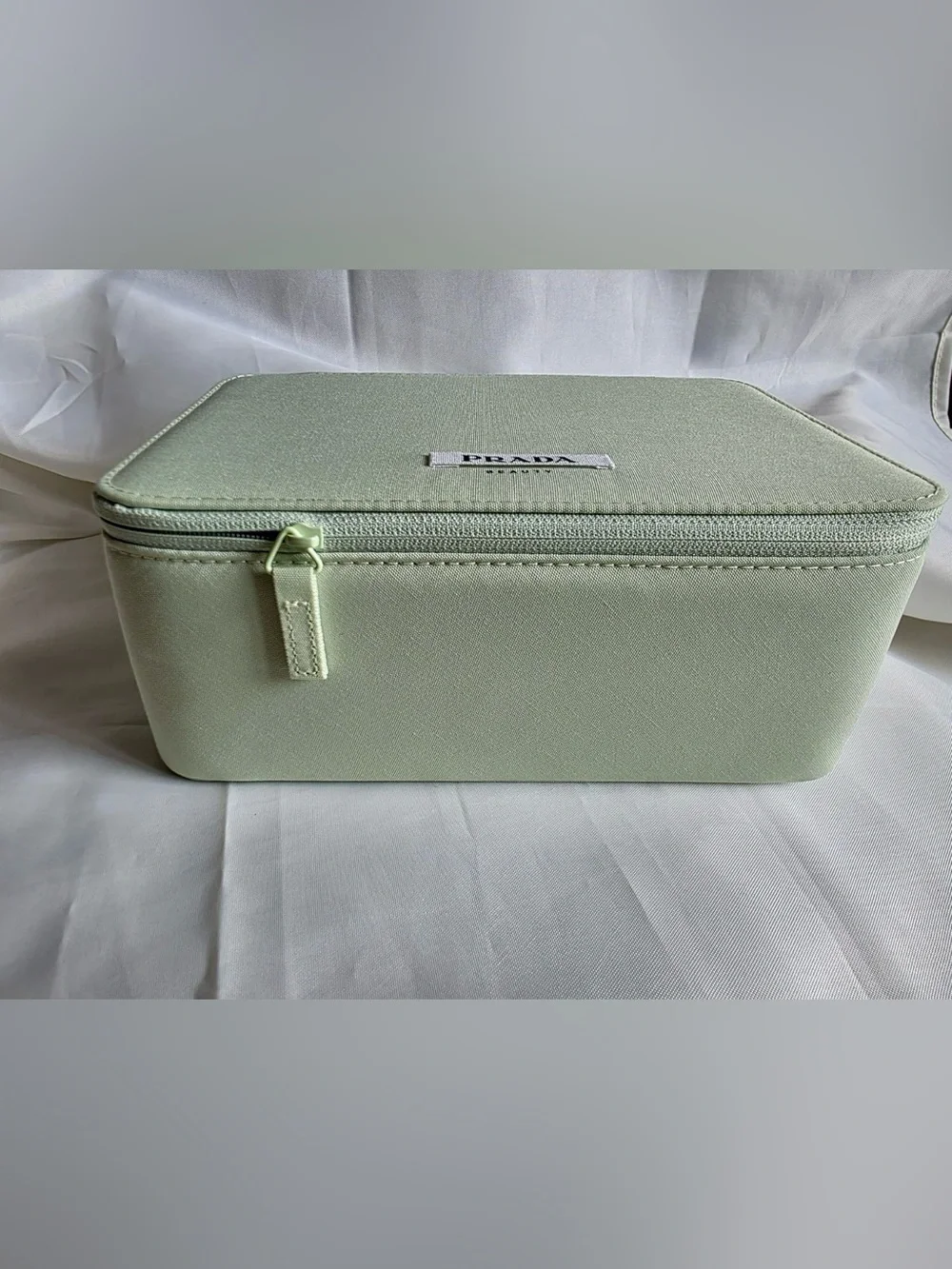 NWT Prada Light Mint Green Zippered Vanity Case